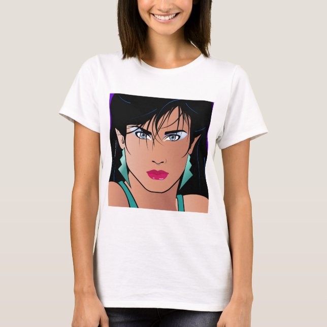 Camiseta Chica de arte pop - Verónica (Anverso)