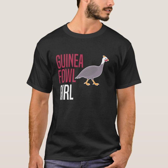 Camiseta Chica de aves de guinea pollo (Anverso)