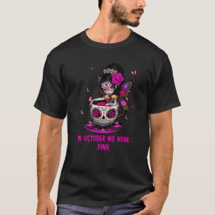 Camiseta Chica De Azúcar Calavera En Octubre Usamos Bre Ros