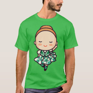 Camiseta Chica de bailarina folk escocesa