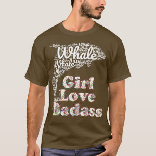 Camiseta Chica de ballenas Badass ballena Corazón arcoiris 