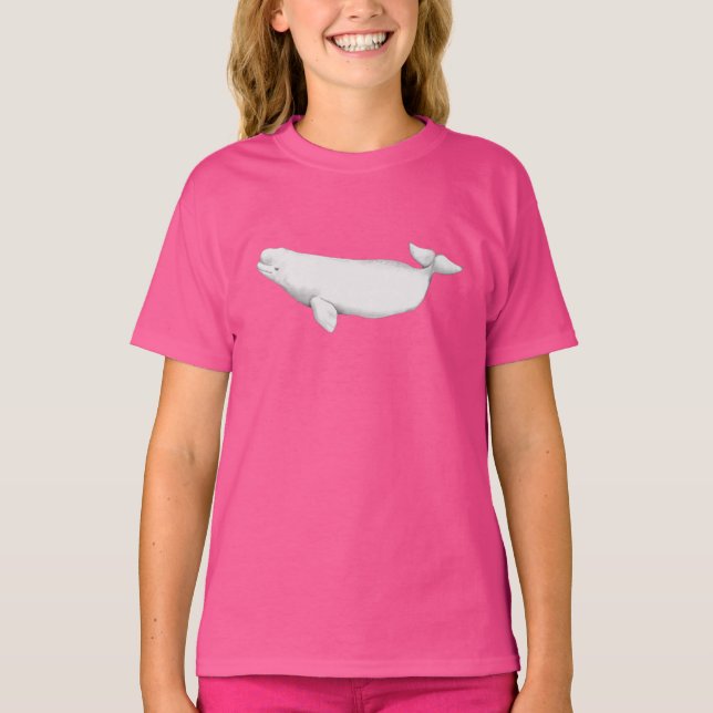 Camiseta Chica de ballenas Cute Beluga (Anverso)