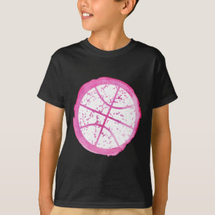 Camiseta Chica de baloncesto acuarela rosa