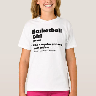 Camiseta Chica de baloncesto Chicas divertidos de definició