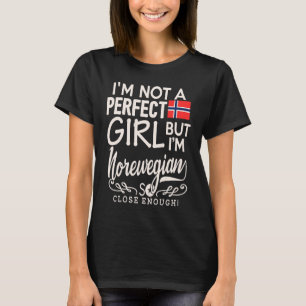Camiseta Chica de Bandera de Noruega Mujeres de recuerdo de