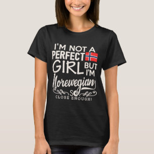 Camiseta Chica de Bandera de Noruega Mujeres de recuerdo de