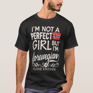 Camiseta Chica de Bandera de Noruega Mujeres de recuerdo de