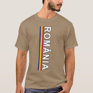 Camiseta Chica de bandera y emblema deportivo en lengua rum