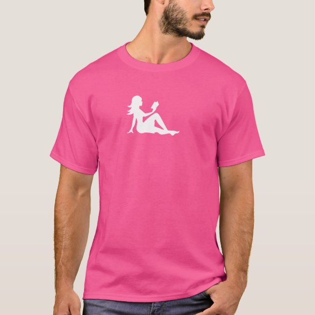 Camiseta Chica de barro Flap leyendo gracioso (Anverso)