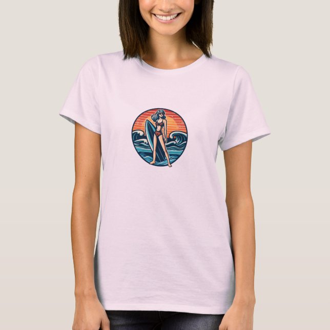 Camiseta Chica de Beach Surf (Anverso)
