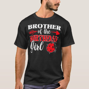 Camiseta Chica De Bicho Ladybug Y Hermano Del Cumpleaños