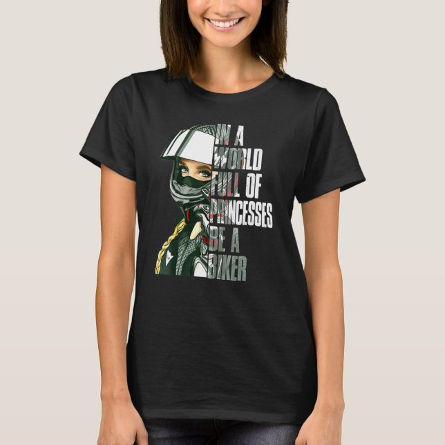 Camiseta Chica De Bicicletas En Un Mundo Lleno De Princesas (Anverso)