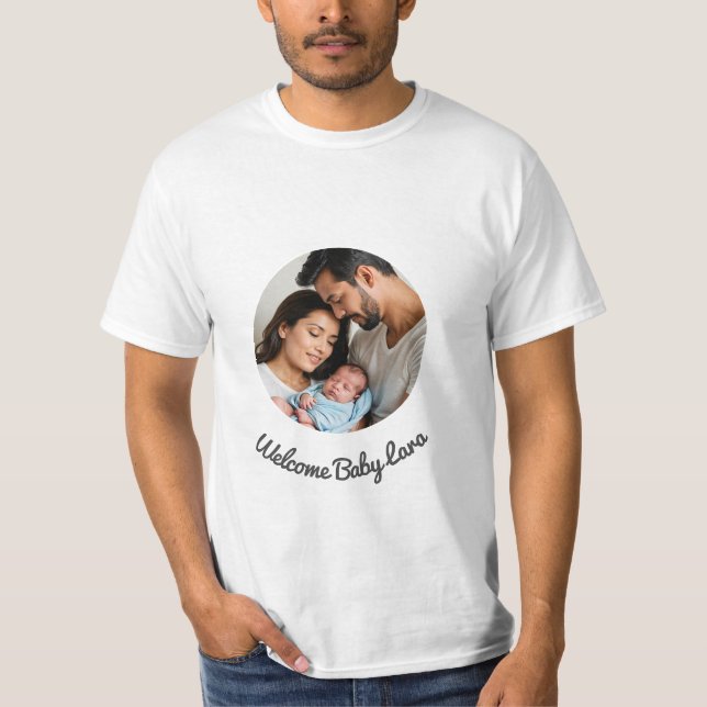 Camiseta chica de bienvenida de recién nacido o niño, bienv (Anverso)