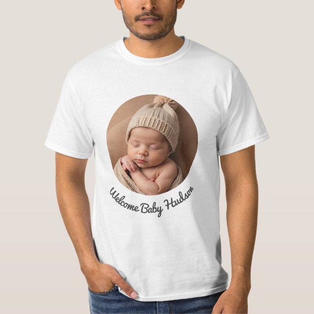 Camiseta chica de bienvenida de recién nacido o niño, bienv (Anverso)