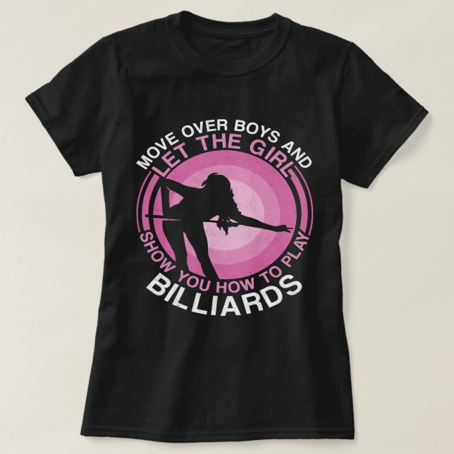 Camiseta Chica de bolas para jugadores de billar de Billiar (Diseño del anverso)