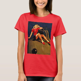 Camiseta Chica de boliche de Vintage Retro Al Buell