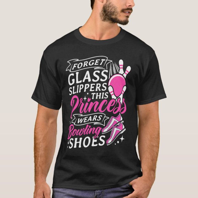Camiseta Chica de boliche Princesa Pin Bowler Strike Bowlin (Anverso)