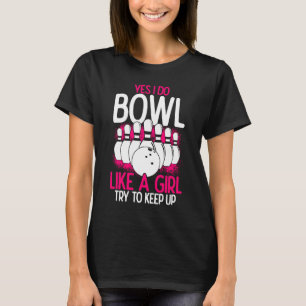 Camiseta Chica de boliche Princesa Pin Bowler Strike Bowlin
