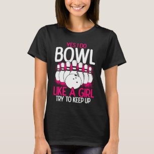 Camiseta Chica de boliche Princesa Pin Bowler Strike Bowlin