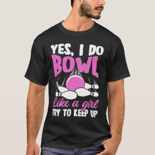 Camiseta Chica de boliche Princesa Pin Bowler Strike Bowlin