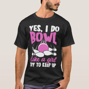 Camiseta Chica de boliche Princesa Pin Bowler Strike Bowlin