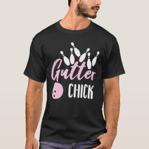 Camiseta Chica de Bolos en la Canaleta Bolera Zapatos de Bo