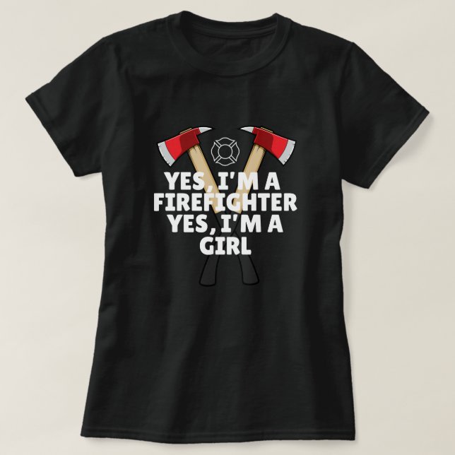 Camiseta chica de bomberos (Diseño del anverso)