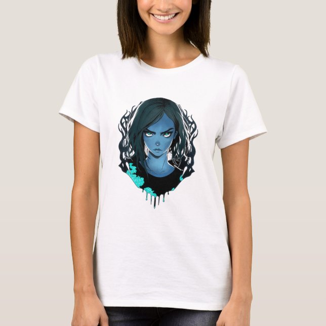 Camiseta chica de bosque oscuro (Anverso)