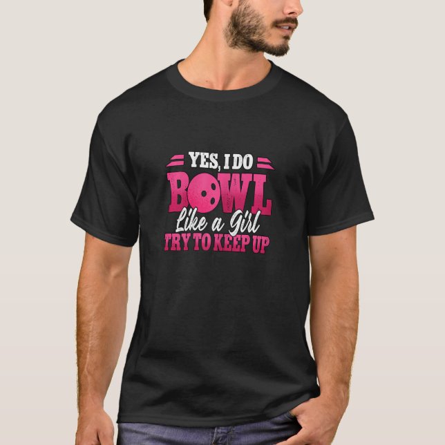 Camiseta Chica de Bowling para mujeres (Anverso)