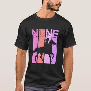Camiseta Chica de Caballo Cumpleaños 9 Cabalgata 9 Años de 