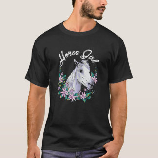 Camiseta Chica de caballo gráfica para mujeres Amante de ca