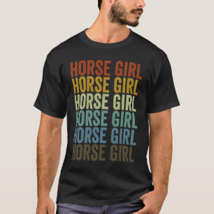 Camiseta Chica de Caballo Jinete de Caballo Chica de Equita