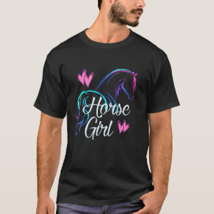 Camiseta Chica de Caballo Montando Chica de Caballo Ama Mon