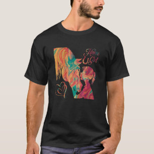 Camiseta Chica de Caballos Ama Caballos Rider Ecuestre Por
