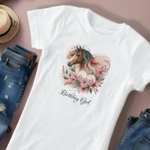 Camiseta Chica de caballos Cumpleaños
