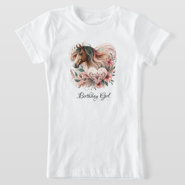 Camiseta Chica de caballos Cumpleaños (Distribución)