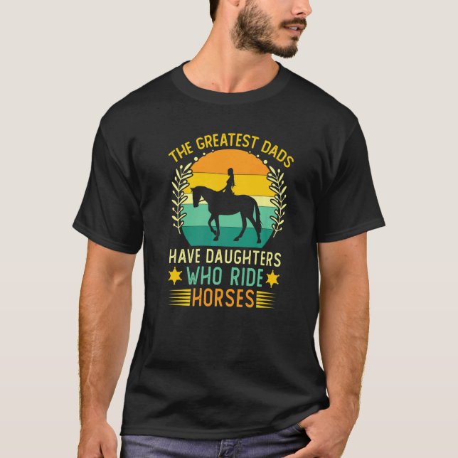 Camiseta Chica de caballos Hija Día del Padre Caballo Rac (Anverso)