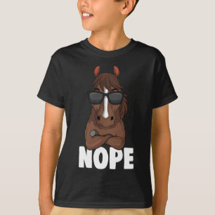 Camiseta Chica de caballos Nope Mujeres Caballo