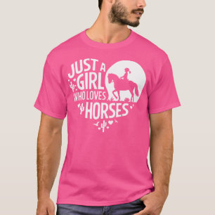 Camiseta Chica De Caballos Sólo Un Chica Que Ama Montar Cab