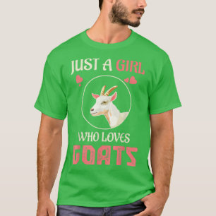Camiseta Chica De Cabra Sólo Un Chica Que Ama Cabra Campesi