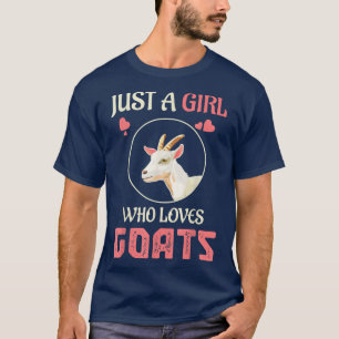 Camiseta Chica De Cabra Sólo Un Chica Que Ama Cabra Campesi