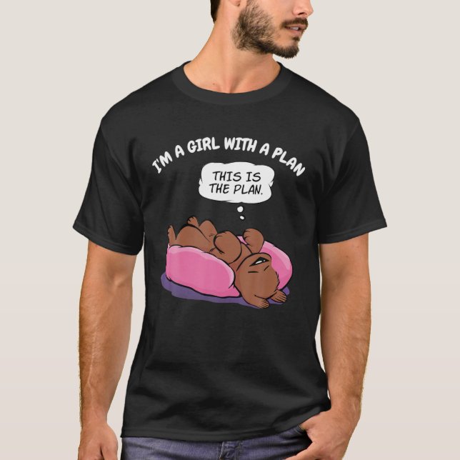 Camiseta Chica De Cachorro Con Una Mamá Perro Del Plan (Anverso)