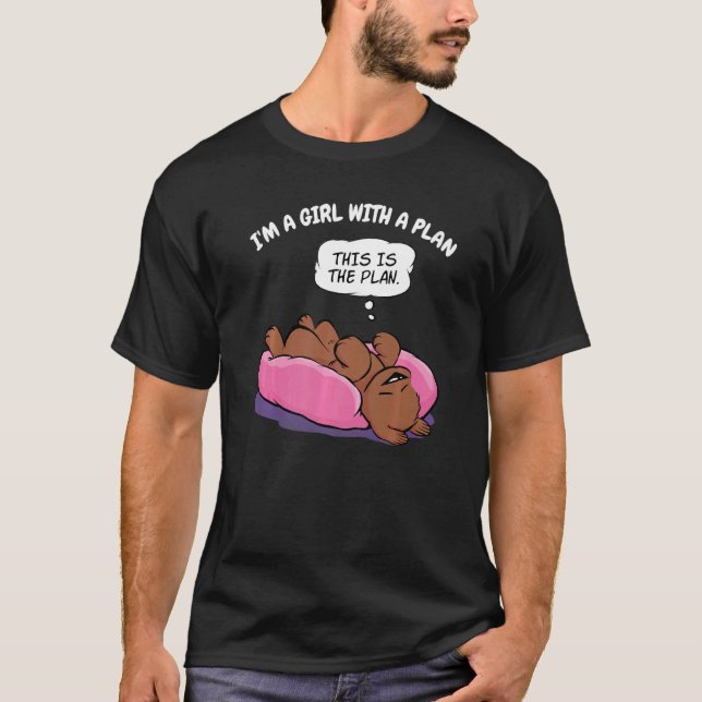 Camiseta Chica De Cachorro Con Una Mamá Perro Del Plan (Anverso)