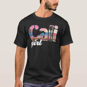Camiseta Chica de Cali Atardecer Playa California Verano Re