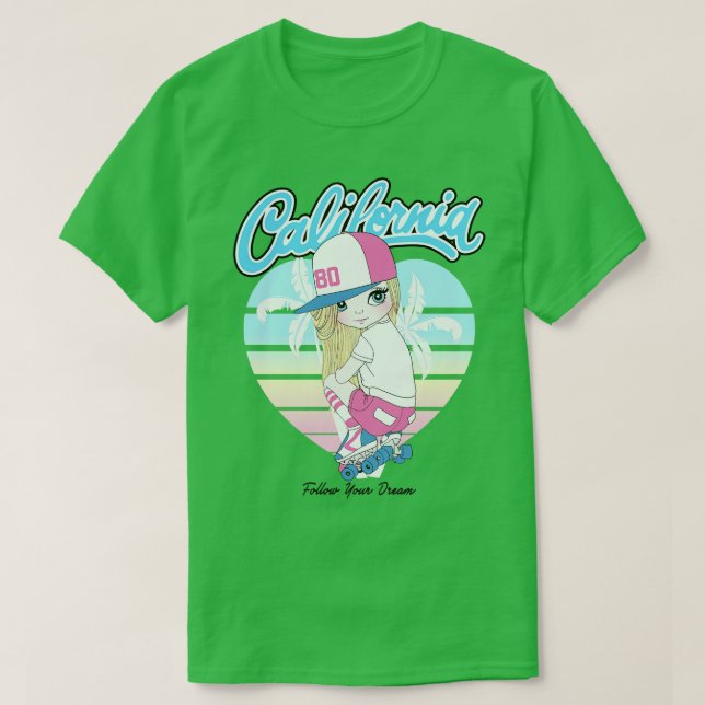 Camiseta Chica de California (Diseño del anverso)