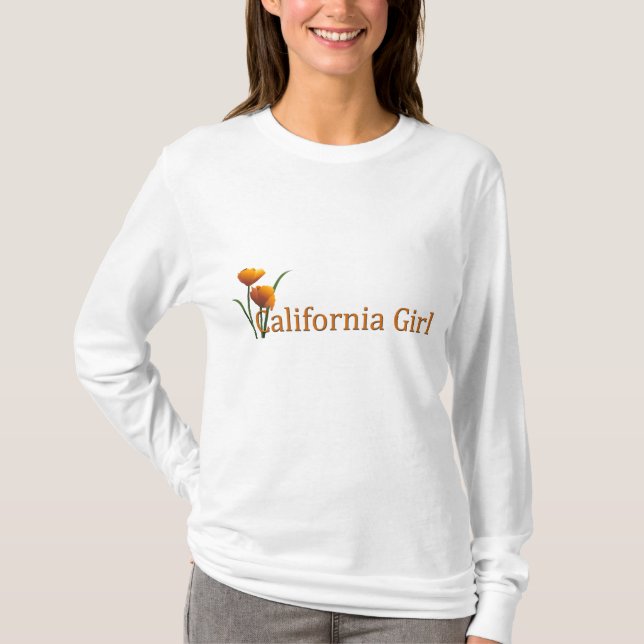 Camiseta Chica de California Poppies Ladies LS T (Anverso)