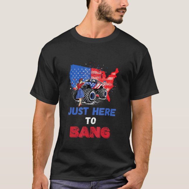 Camiseta Chica De Camiones De Monstruo De Los Estados Unido (Anverso)