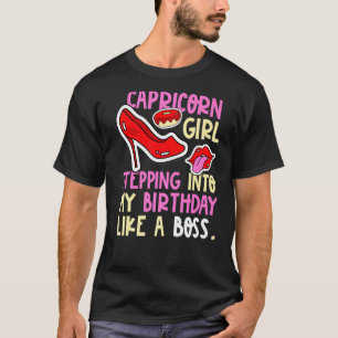 Camiseta Chica de Capricorn Horoscope Heels Stepthday L