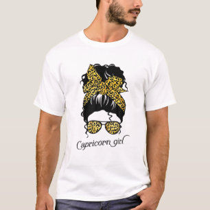 Camiseta Chica de Capricornio Rótulo Zodiac Horoscope Cumpl