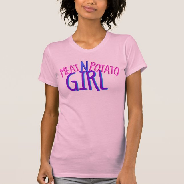 Camiseta Chica de carne y papa (Anverso)